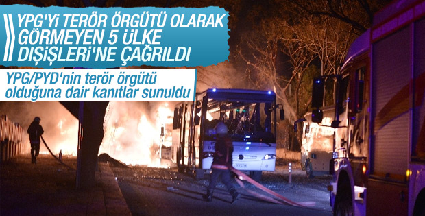 Büyükelçiler, Dışişleri Bakanlığına çağrıldı