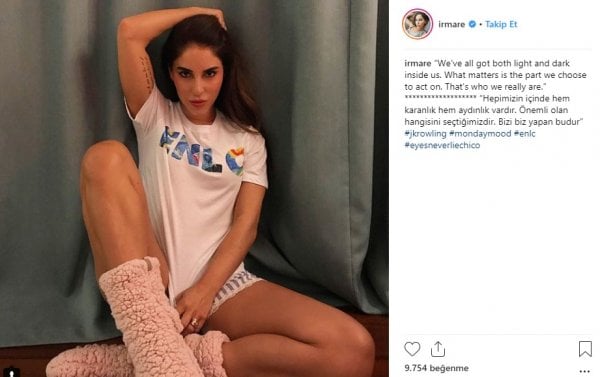 Irmak Ünal pozu ve mesajıyla dikkat çekti