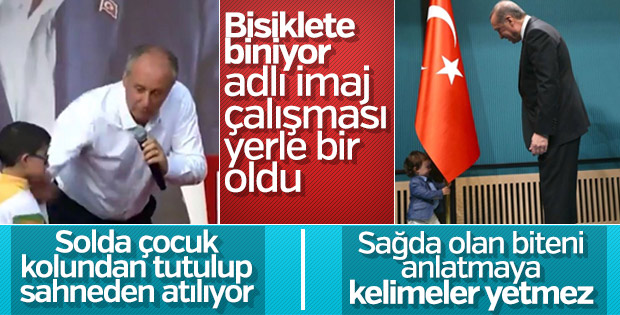 Cumhurbaşkanı Erdoğan ile Muharrem İnce'nin çocuk sevgisi