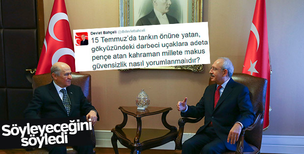 Kılıçdaroğlu ve Bahçeli görüştü