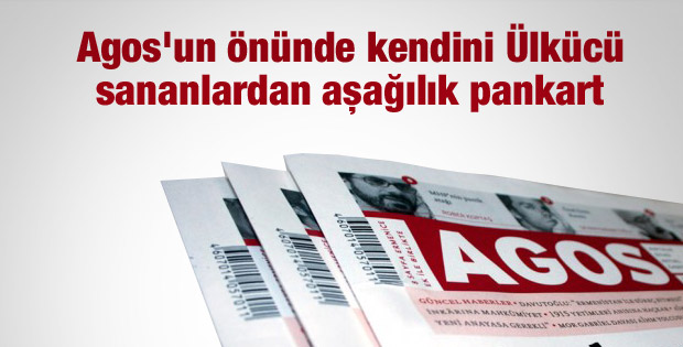 Agos Gazetesi önünde çirkin pankart