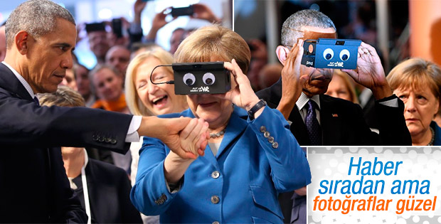 Obama ve Merkel birlikte fuar açtı