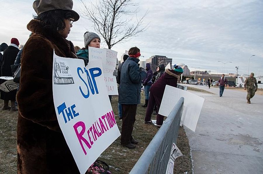 Pentagon’da cinsel taciz protestosu 