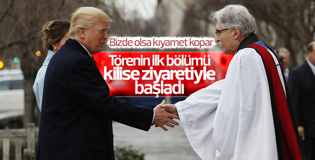 Trump ailesinden kilise ziyareti