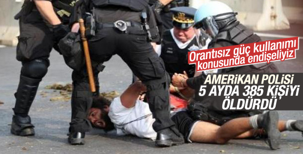 ABD polisi 5 ayda 385 kişi öldürdü