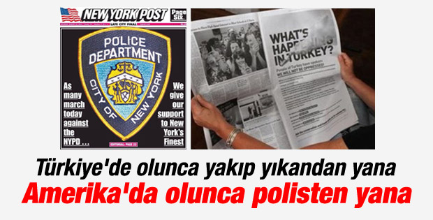 New York Post gazetesinden ABD polisine tam sayfa destek