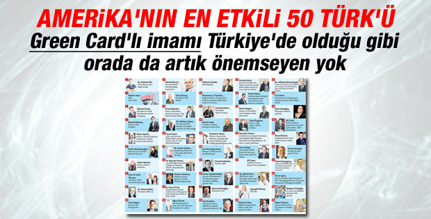 ABD'nin en etkili 50 Türk'ü belli oldu