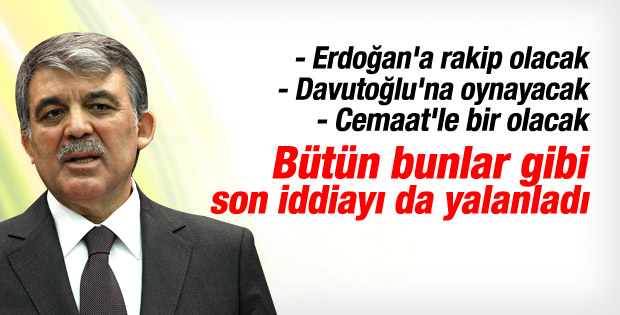 Abdullah Gül: Yeni parti iddiaları asılsız İZLE