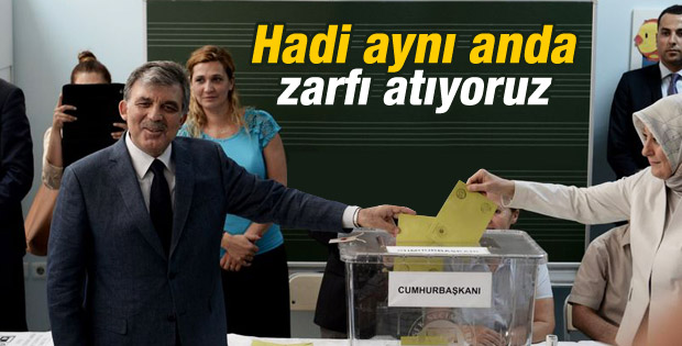 Abdullah Gül cumhurbaşkanı olarak son kez oy kullandı İZLE