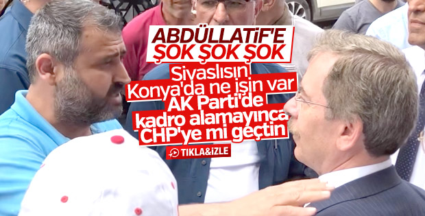 Konya'da CHP'li Abdüllatif Şener'e tepki