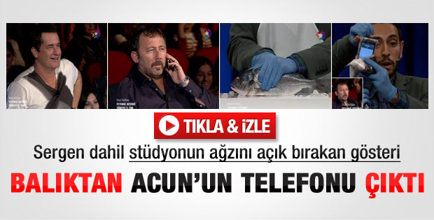 Acun'un telefonu balığın içinden çıktı - Video