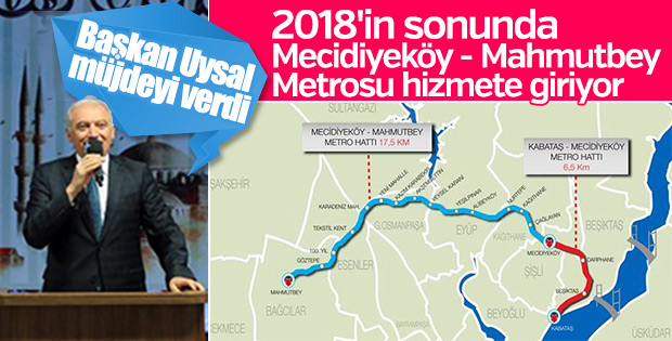 Yıl sonunda Mecidiyeköy - Mahmutbey Metrosu bitiyor