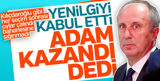 Muharrem İnce, Erdoğan'ın zaferini kabul etti
