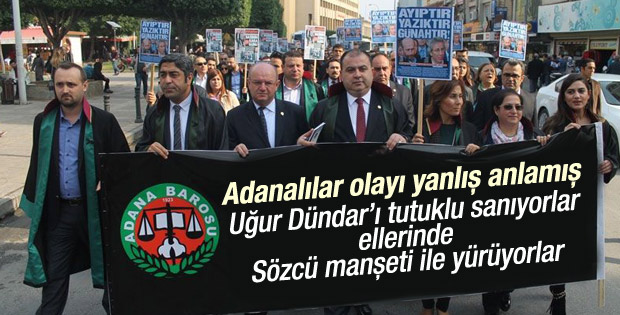 Adanalı avukatlardan Sözcü manşetiyle protesto