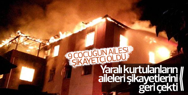Yurt faciasında yaralanan çocukların aileleri şikayetçi olmadı