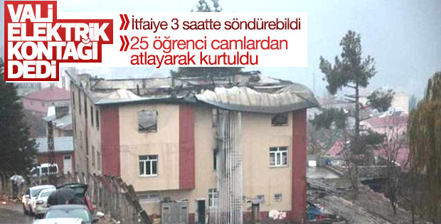 Adana'da öğrenci yurdunda çıkan yangının sebebi