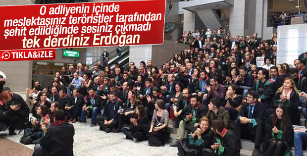 Çağlayan Adliyesi'nde avukatlardan Ankara protestosu