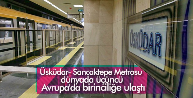 Üsküdar- Sancaktepe Metrosu Avrupa'nın birincisi seçildi