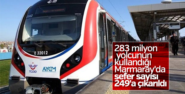 Marmaray'da sefer sayısı arttı