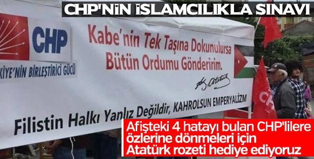 CHP'nin Filistin afişinde skandal hatalar