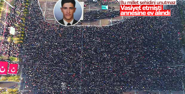 Afrin şehidi Akpınar'ın vasiyeti yerine getirildi
