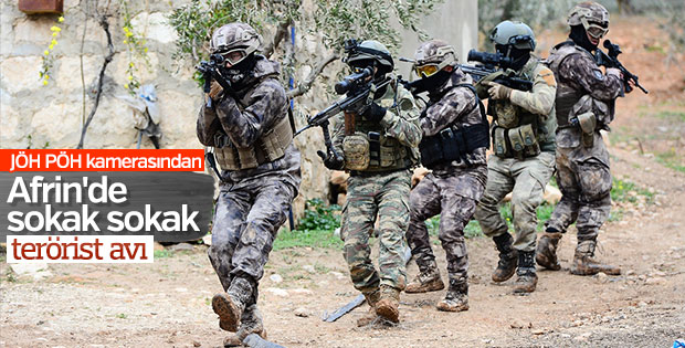 JÖH ve PÖH'ler Afrin'de meskun mahal operasyonlarında