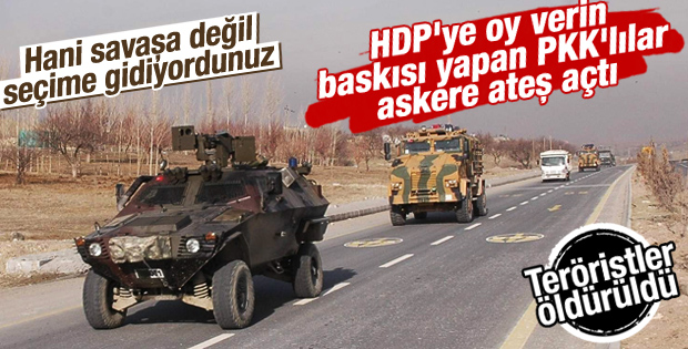 Ağrı'da PKK'lılar askerlere ateş açtı