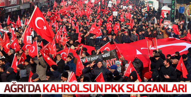 Ağrı'da teröre lanet yürüyüşü