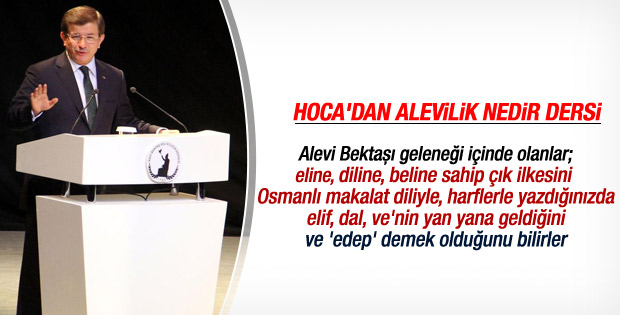 Başbakan Davutoğlu Hacıbektaş'ta konuştu