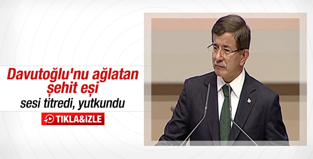 Başbakan Ahmet Davutoğlu gözyaşlarına hakim olamadı