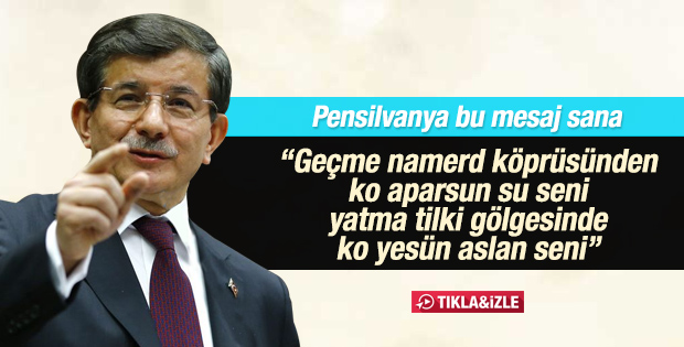 Başbakan Davutoğlu'nun grup toplantısı konuşması