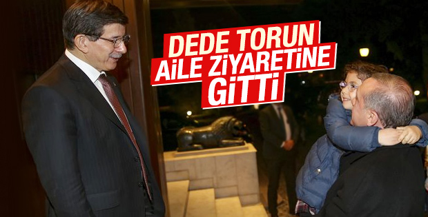 Erdoğan ailesi Davutoğlu ailesini ziyaret etti