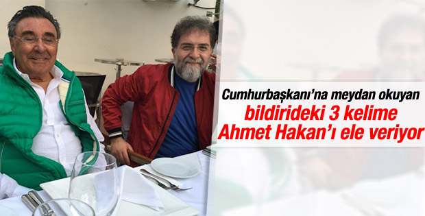 Hürriyet'in bildirisine Ahmet Hakan dokunuşu