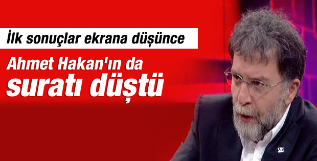 Ahmet Hakan'ın canlı yayında yüzü düştü