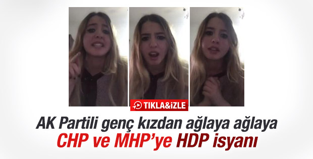 AK Partili genç kızdan muhalefete tepki