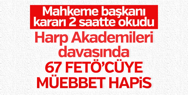 Harp Akademileri davasında 35 ağırlaştırılmış müebbet