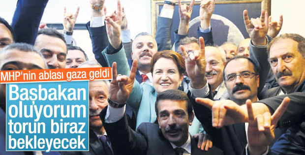 Akşener: Başbakan oluyorum torun biraz bekleyecek