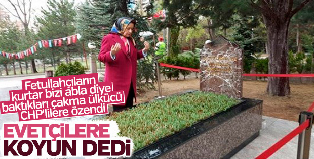 Meral Akşener Türkeş'in kabrini ziyaret etti