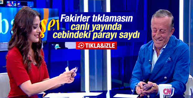 Ali Ağaoğlu canlı yayında cebindeki parayı saydı İZLE