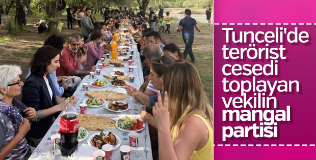 HDP'liler Tunceli'de mangal partisinde buluştu