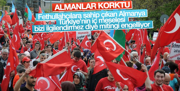 Almanya'daki Türklerin darbe karşıtı mitingine yasak