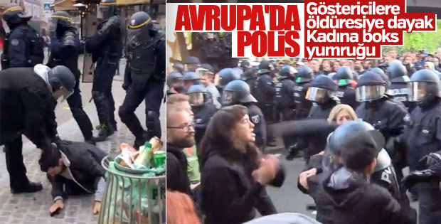 Almanya ve Fransa'da 1 Mayıs eylemcileri dayak yedi