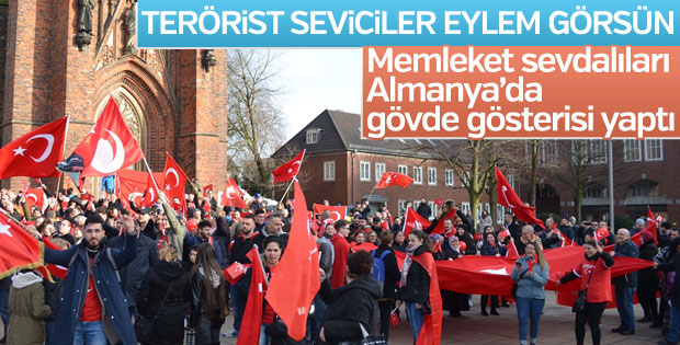 Almanya'da Zeytin Dalı Harekatı'na destek mitingi