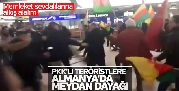 Almanya'da Türk vatandaşlarından PKK yandaşlarına dayak