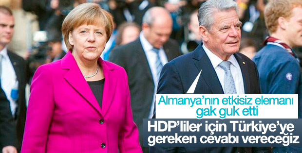 HDP aşığı Alman Cumhurbaşkanı Gauck'tan Türkiye'ye tehdit