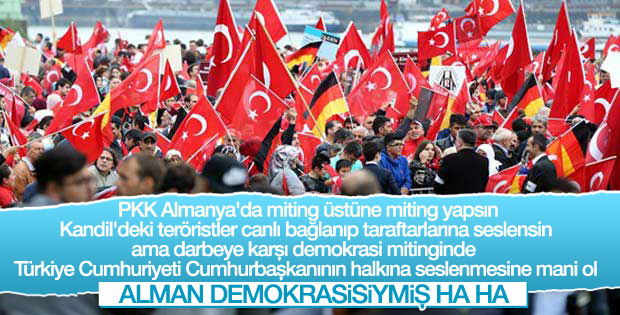 Avrupalı Türkler'den Köln'de demokrasi mitingi
