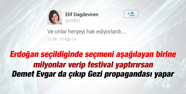 Demet Evgar'dan Altın Portakal'da Gezi mesajı