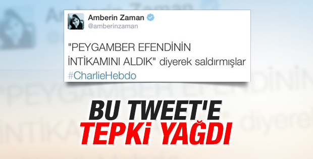Amberin Zaman'dan tepki çeken tweet