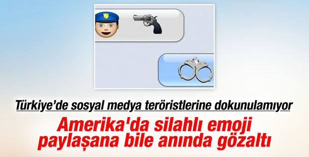 Amerika'da silahlı emoji paylaşan gence gözaltı