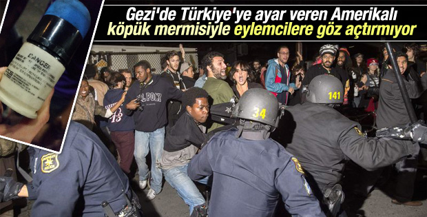 Amerikan polisinden eylemcilere köpük mermi İZLE